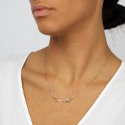 Talisa Italic Name Necklace With Crystal [18K Gold Vermeil]