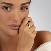 Bague Amelia Diamant avec Nano Bible - Vermeil 18ct