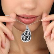 Threads Of Life Silhouette Map Necklace [Silver]