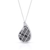 Threads Of Life Silhouette Map Necklace [Silver]