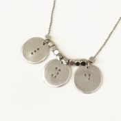 Classic Round Initial Braille Necklace