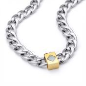 Two-Tone Cuban Link Chain For Men - Gold Nano Bible