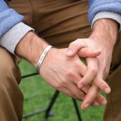  Manchette Gravée en Argent 925 pour Homme