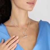 Collier Destin avec Cœur & Barre Gravée [Argent 925] 