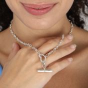 Collier Destin avec Cœur & Barre Gravée [Argent 925] 