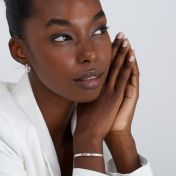 Pulsera Herringbone con Piedras de Nacimiento [Plata de Ley]