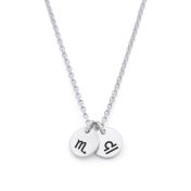Mirella Circle Zodiac Necklace [Sterling Silver]