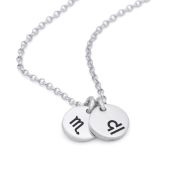 Mirella Circle Zodiac Necklace [Sterling Silver]