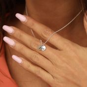 Mirella Circle Zodiac Necklace [Sterling Silver]