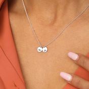 Mirella Circle Zodiac Necklace [Sterling Silver]