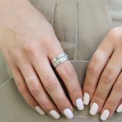 Anello Classico con Cristalli [Argento 925]