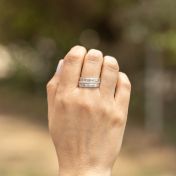 Thin Classic Crystal Ring [Sterling Silver]