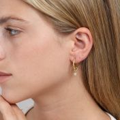 Single Earring Charm With Moissanite [18K Gold Vermeil]