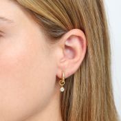 Single Earring Charm With Moissanite [18K Gold Plated]