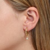 Single Earring Charm With Diamond [18K Gold Vermeil]