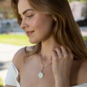 Zodiac Diamonds Sky Map Necklace - Styled Link Chain [18K Gold Vermeil]