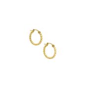 Small Beaded Hoop Earrings [18K Gold Vermeil]