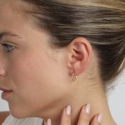 Small Beaded Hoop Earrings [18K Gold Plated]