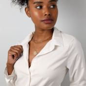 Familienkompass Namenskette für Damen [750er vergoldet]