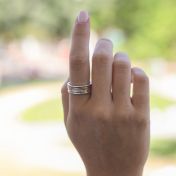 Rhythm Of Love Spinner Ring [Sterling Silver]