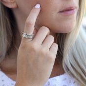 Rhythm Of Love Spinner Ring [Sterling Silver]