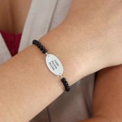Bracelet Marque Claire Onyx Avec Noms [Argent 925]