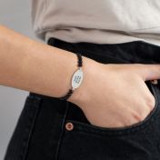 Bracelet Marque Claire Onyx Avec Noms [Argent 925]