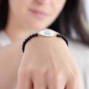 Bracelet Marque Claire Onyx Avec Noms [Argent 925]
