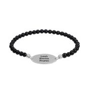 Bracelet Marque Claire Onyx Avec Noms [Argent 925]