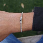 Pulsera de Cadena de Serpiente con Grabado - Plata de Ley 