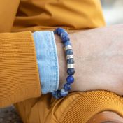 Namensarmband aus Sodalith für Herren