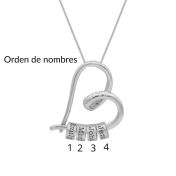 Collar Personalizado Lazos de Corazón [Plata de Ley]