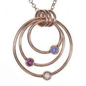 Spheres of Love Birthstone Necklace [Rose Gold Plated]