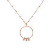 Family Circle Name Necklace [18K Rose Gold Plated]