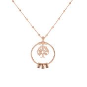 Family Tree Name Necklace [18K Rose Gold Plated]