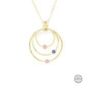 Collar de Piedras de Nacimiento Aros de Amor [Bañado en Oro 18K]