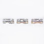 Anello Circoli Familiari con Spinner [Argento 925] - 2 Spinner