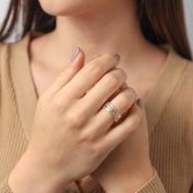 Sphären der Liebe Drehring - Glänzend - 1 Drehring [Sterlingsilber/ Drehring aus 417er Gold] 