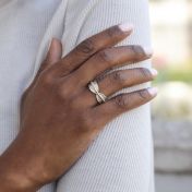 Familie Kringen Kralen Spinner Ring Glanzend [Sterling Zilver] - 1 Spinner