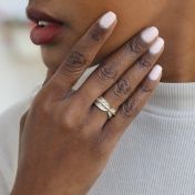 Familie Kringen Kralen Spinner Ring Glanzend [Sterling Zilver] - 1 Spinner