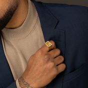 Kartenring für Herren [750er Gold Vermeil]