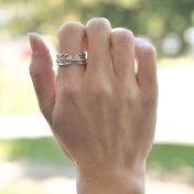 Bague de Promesse Cercles d'Amour [Argent 925] - 2 Anneaux