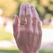 Swan Name Ring - 4 Names [18K Gold Vermeil]