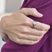 Bague de Promesse Cercles d'Amour [Argent 925] - 2 Anneaux