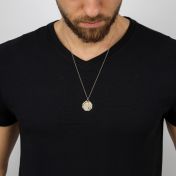 St Patrick's Personalized Necklace For Men - 18K Gold Vermeil