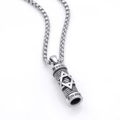 Ster van David Balk Naamketting Voor Mannen - Sterling Zilver