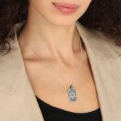 Gegraveerde Ketting met Ster van David Hanger [Sterling Zilver]