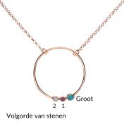 Moedersliefde Geboortesteen Ketting [Rose Goud Verguld]