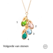 Enchanted Rain Initials Necklace [Rose Gold Plated]