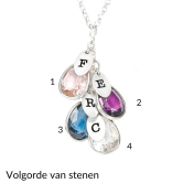 Betoverde Regen Initialen Ketting [Sterling Zilver]